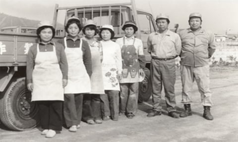1976年頃の社員